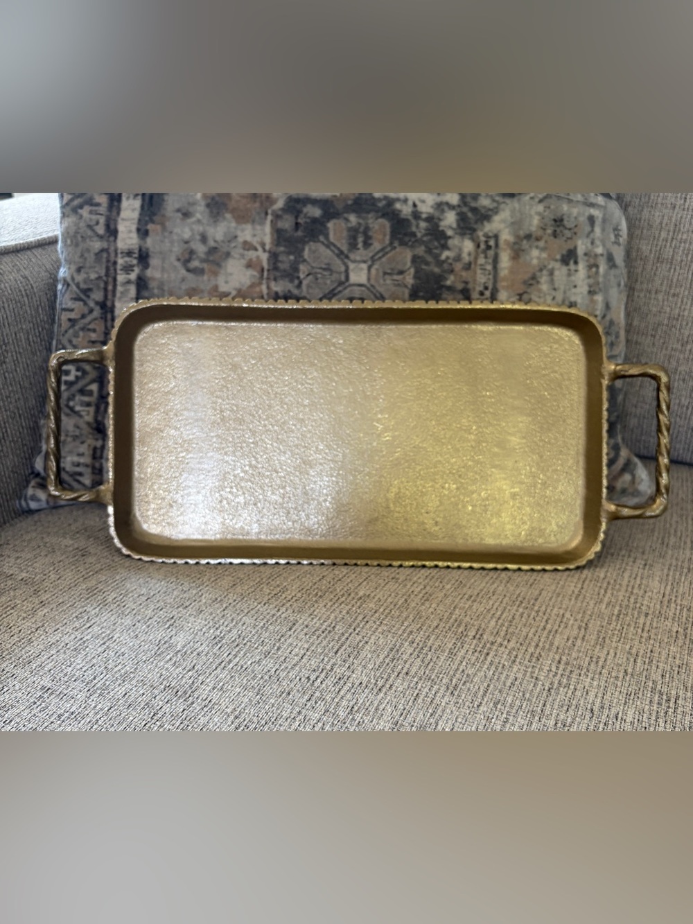 Brass Footed Tray with Handles - Threshold designed with Studio McGee